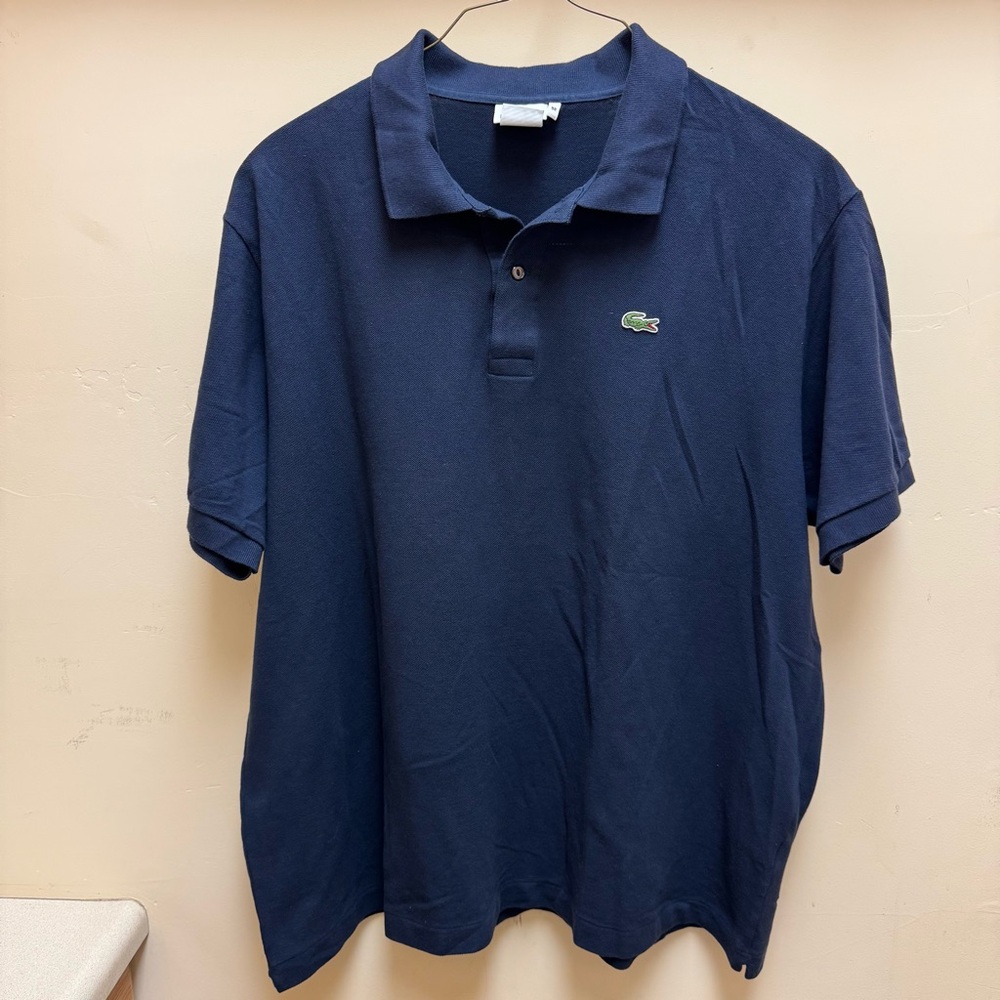 Lacoste Regular Fit Cotton Piqué Polo Blue Short Sleeve Mens Size 9R(4XL)